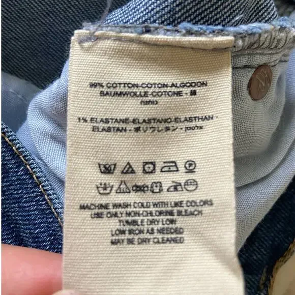 FREE PEOPLE About a Girl Distressed High Rise Ankle Skinny Denim Jeans Size 26 - Picture 10 of 11